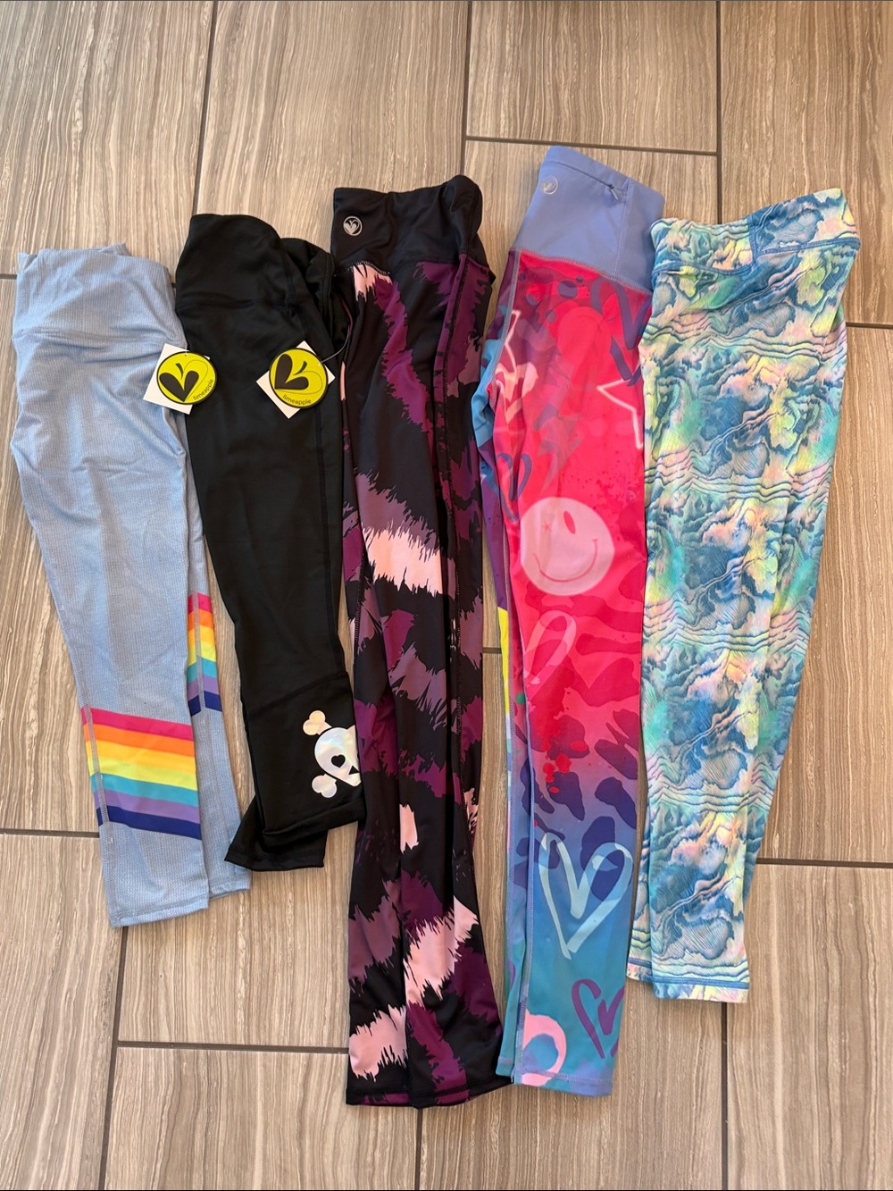 Kids Rainbow Stripe Leggings - Unbranded